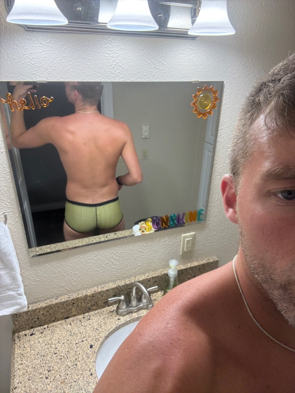 Yellow and Black Zigzag Swim Shorts- 2eros - Picture 5 of 5